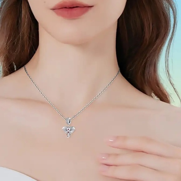 Women’s 925 Sterling Silver Elephant Charm/Pendant with Sparkling Zirconia - NWT - Picture 6 of 7